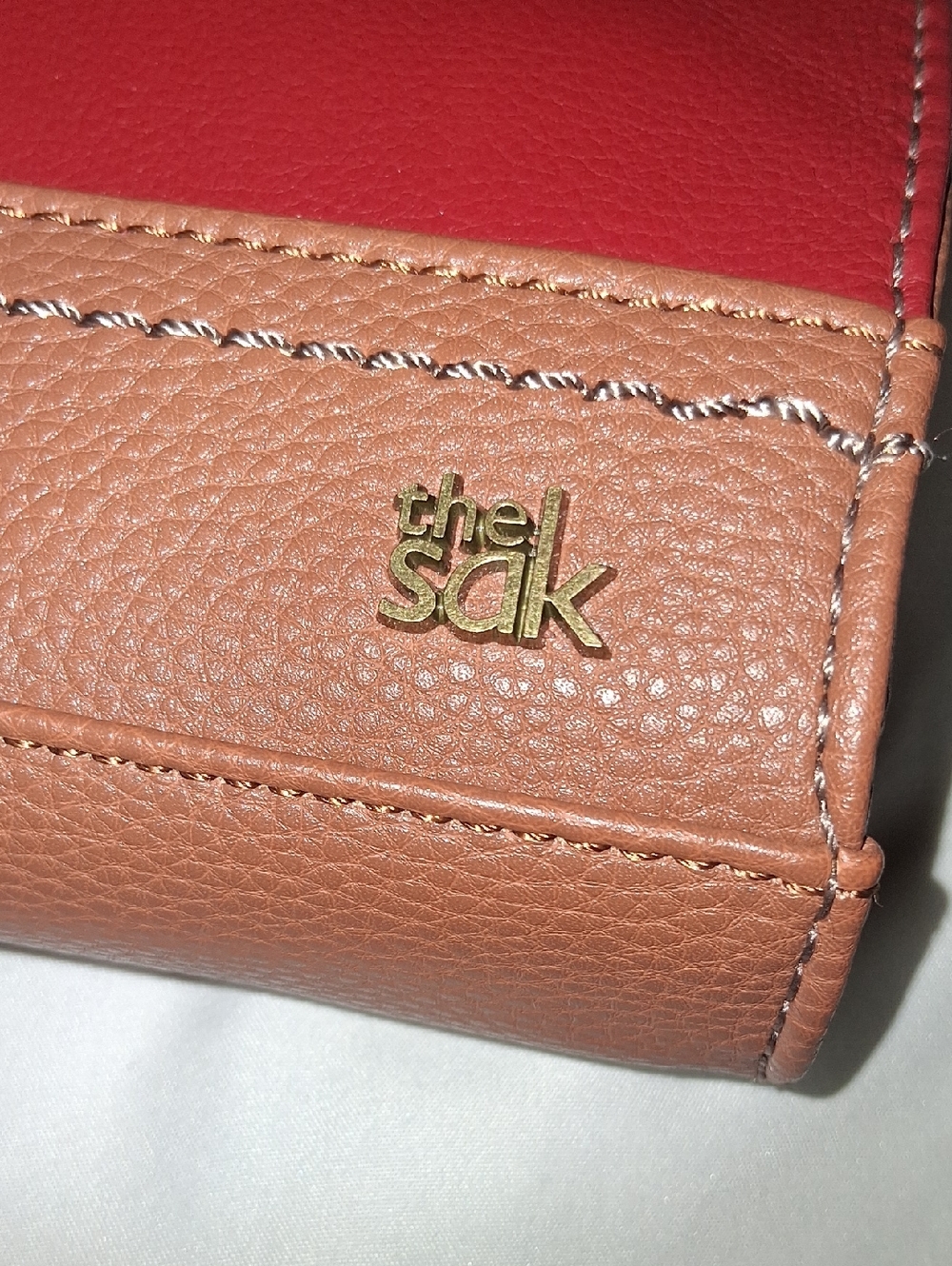 The Sak Two-Tone Burgundy and Brown Crossbody Convertable - Picture 8 of 16